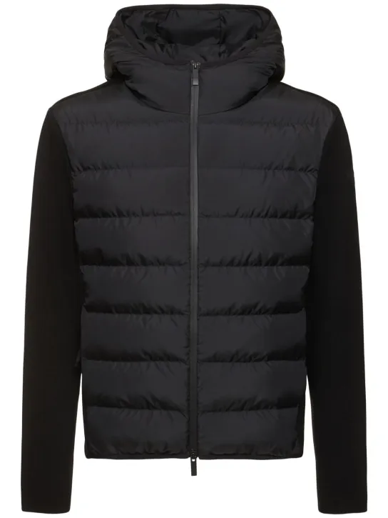 Moncler   Knitted wool blend down cardigan jacket 