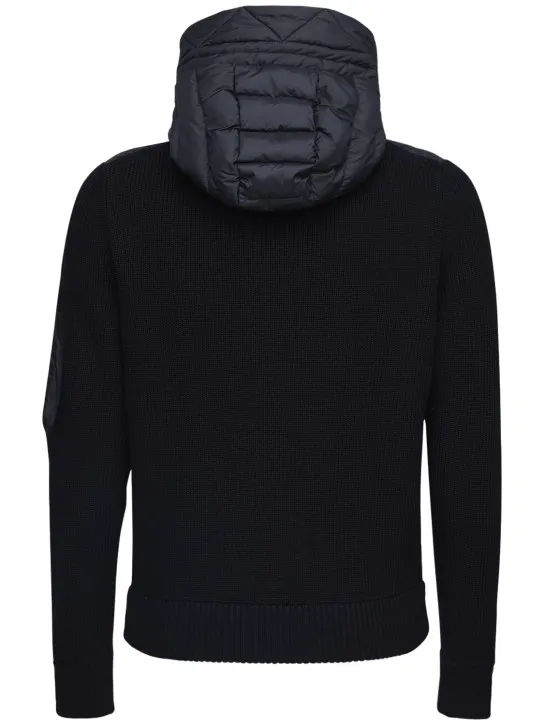 Moncler   Wool blend tricot down jacket 