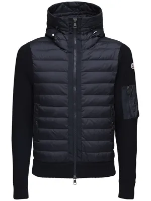 Moncler   Wool blend tricot down jacket 