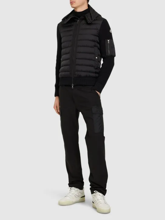 Moncler   Wool blend tricot down jacket 