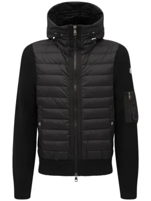 Moncler   Wool blend tricot down jacket 