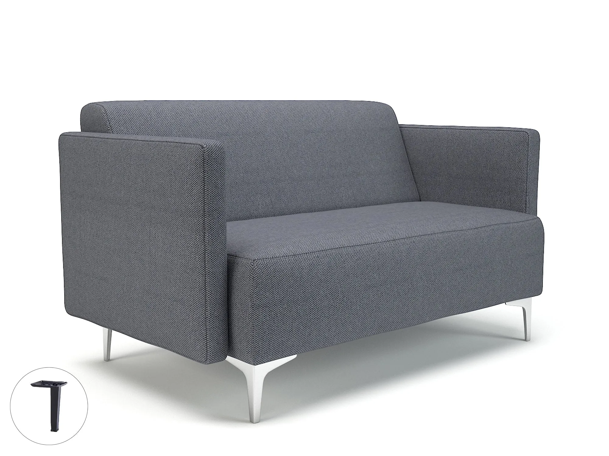 Napa Slim Arm 125cm Wide Sofa in Camira Era Fabric