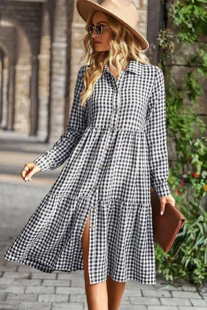 Plaid Button Down Dress