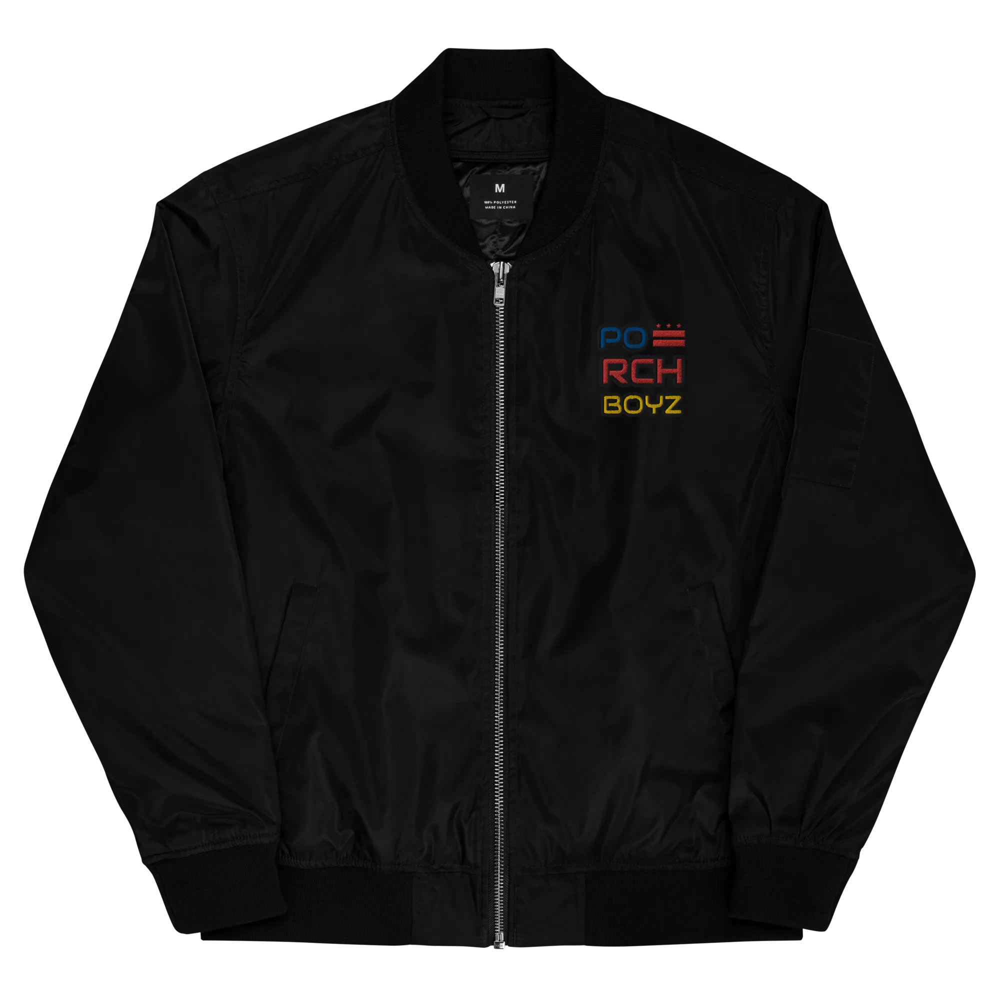 Porchboyz Embroidered Premium recycled bomber jacket