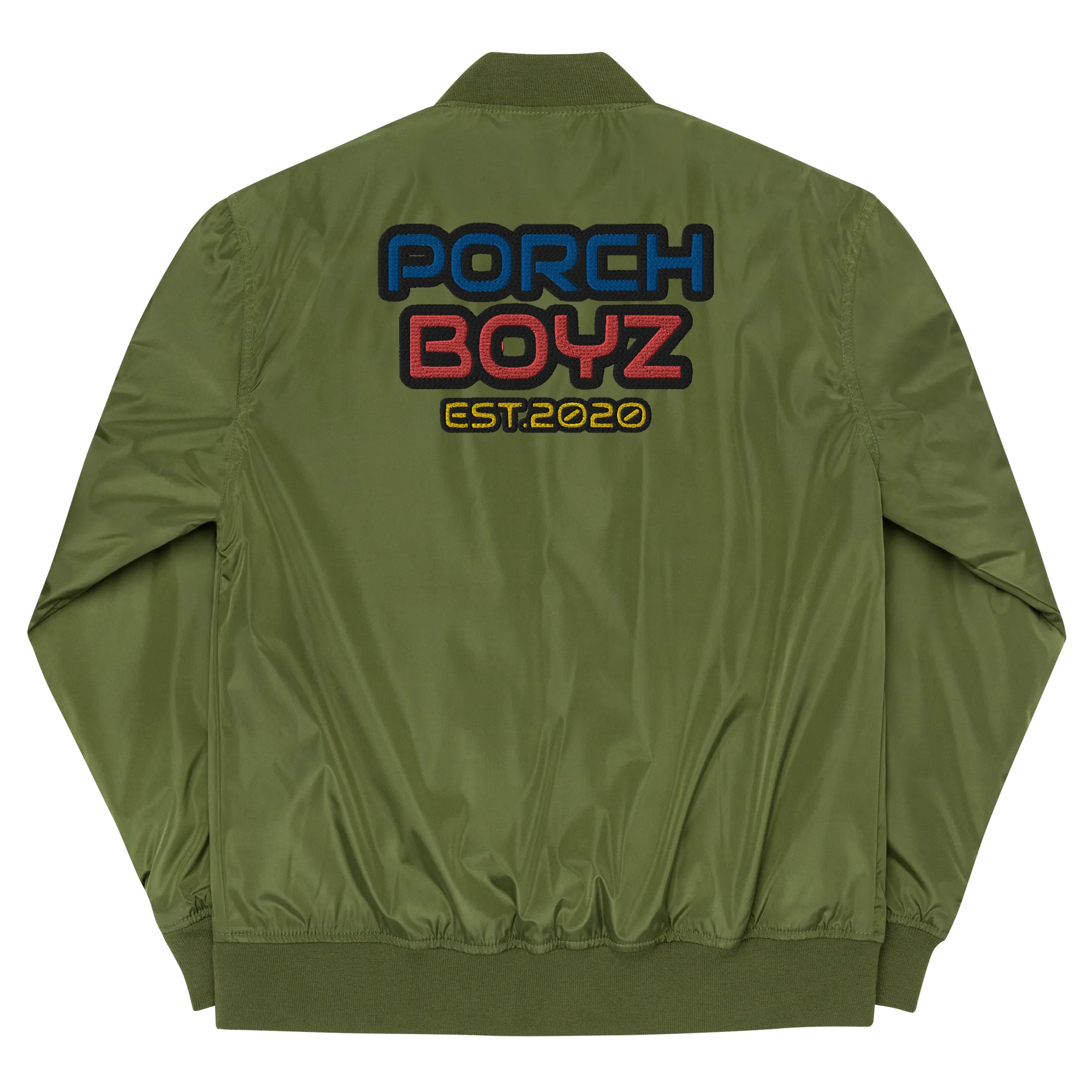 Porchboyz Embroidered Premium recycled bomber jacket