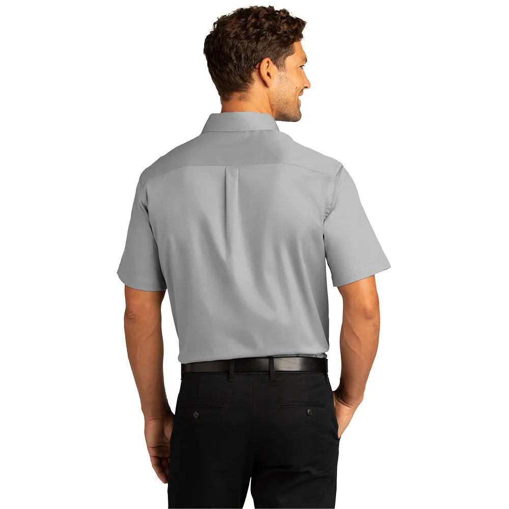 Port Authority® Short Sleeve SuperPro React™ Twill Shirt - Gusty Grey