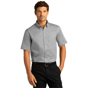 Port Authority® Short Sleeve SuperPro React™ Twill Shirt - Gusty Grey