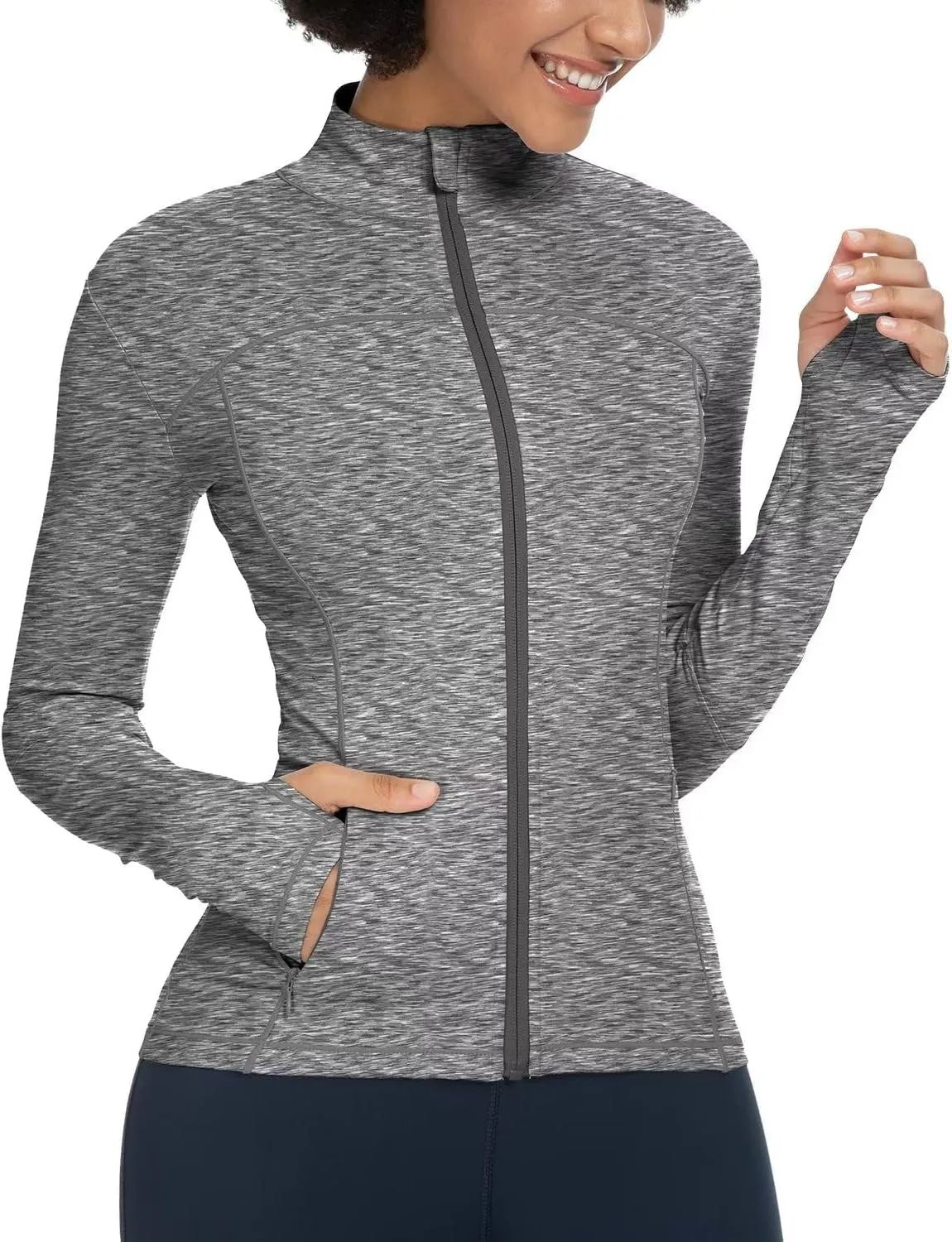 "Enhance Your Style and Energize Your Workout with the Premium Women's Full Zip Athletic Running Jacket - Ideal for Fitness, Yoga, and Exercise!"