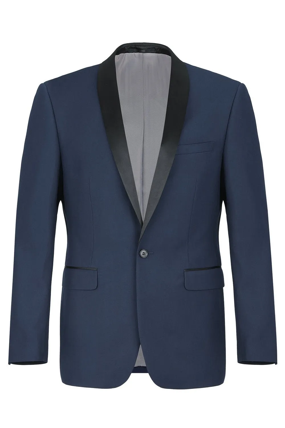 "Paris" Navy 1-Button Shawl Tuxedo (2-Piece Set)