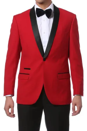 "Reno" Red 1-Button Shawl Tuxedo