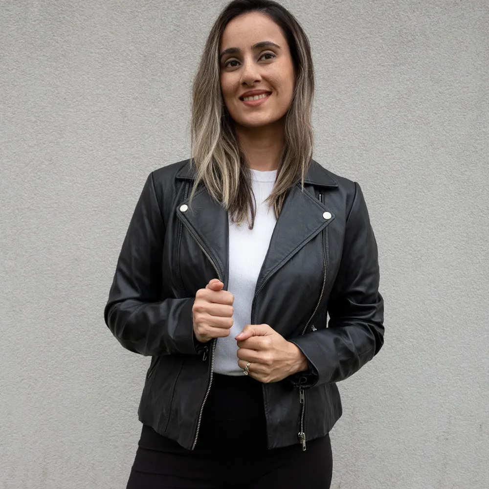 (Real Leather) Women's Leather Jacket Gift