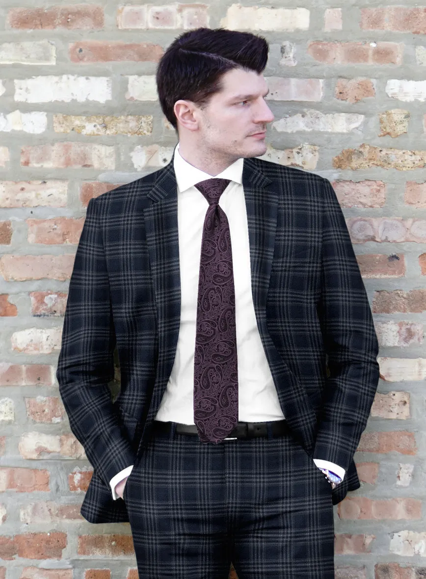 Reda Omiji Blue Checks Wool Jacket