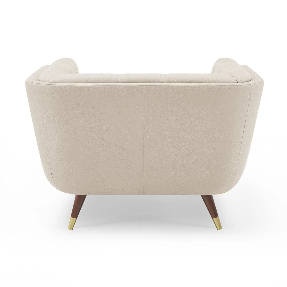 River Quinn Tuxedo Wide Arm Armchair in Linen