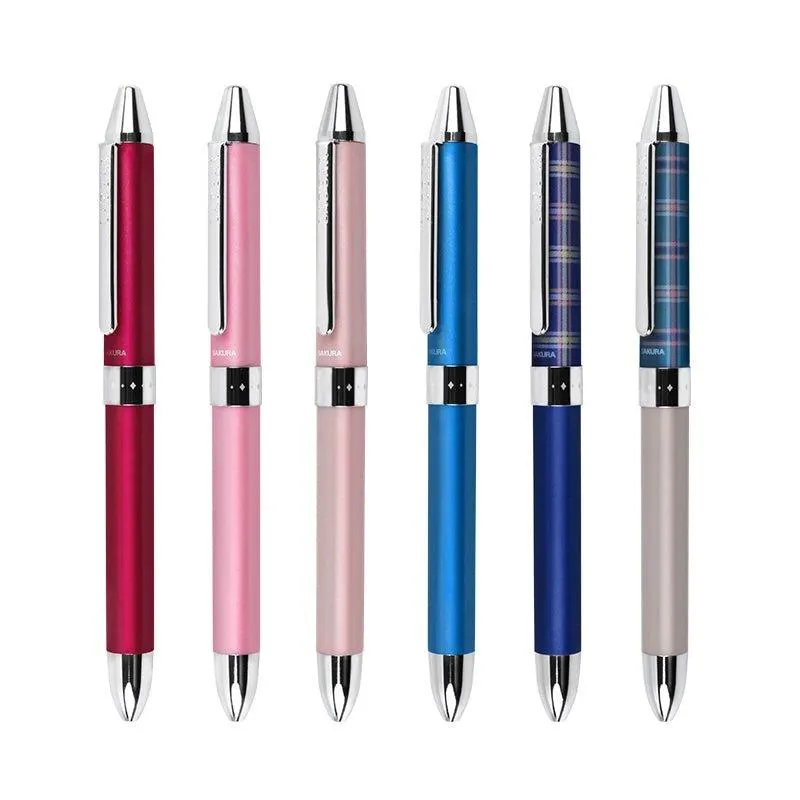 Sakura LADEAR GB3L 0.4MM three-color pen water-based pen bubble shell metal pen GB3L1504 limited plaid texture