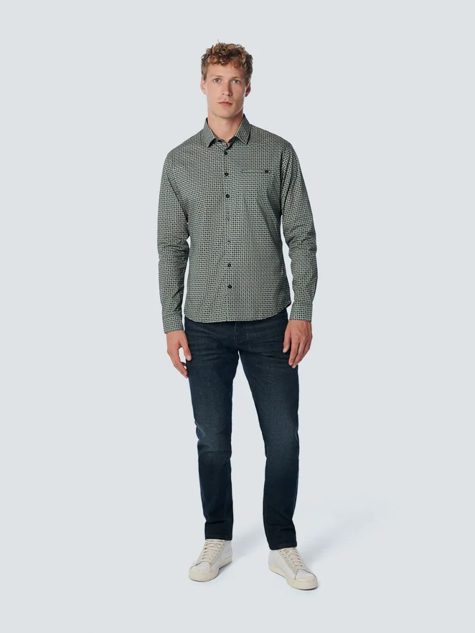 Shirt Stretch Allover Printed | Light Seagreen