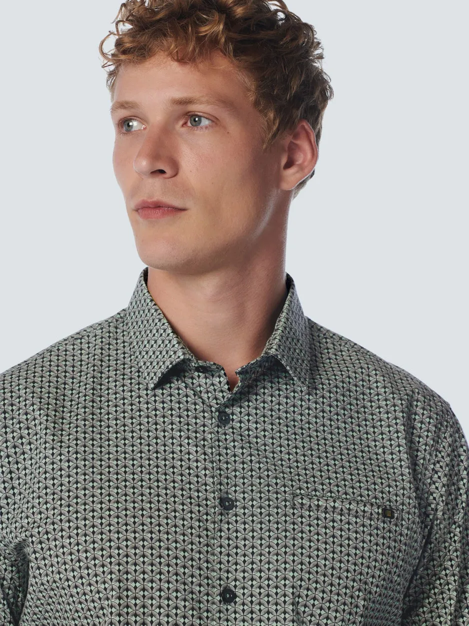 Shirt Stretch Allover Printed | Light Seagreen