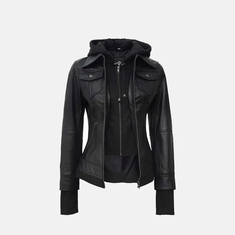 Skyline Bomber Womens Hooded Jacket