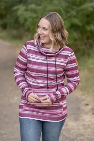 Soft Funnel Neck - Berry Serape