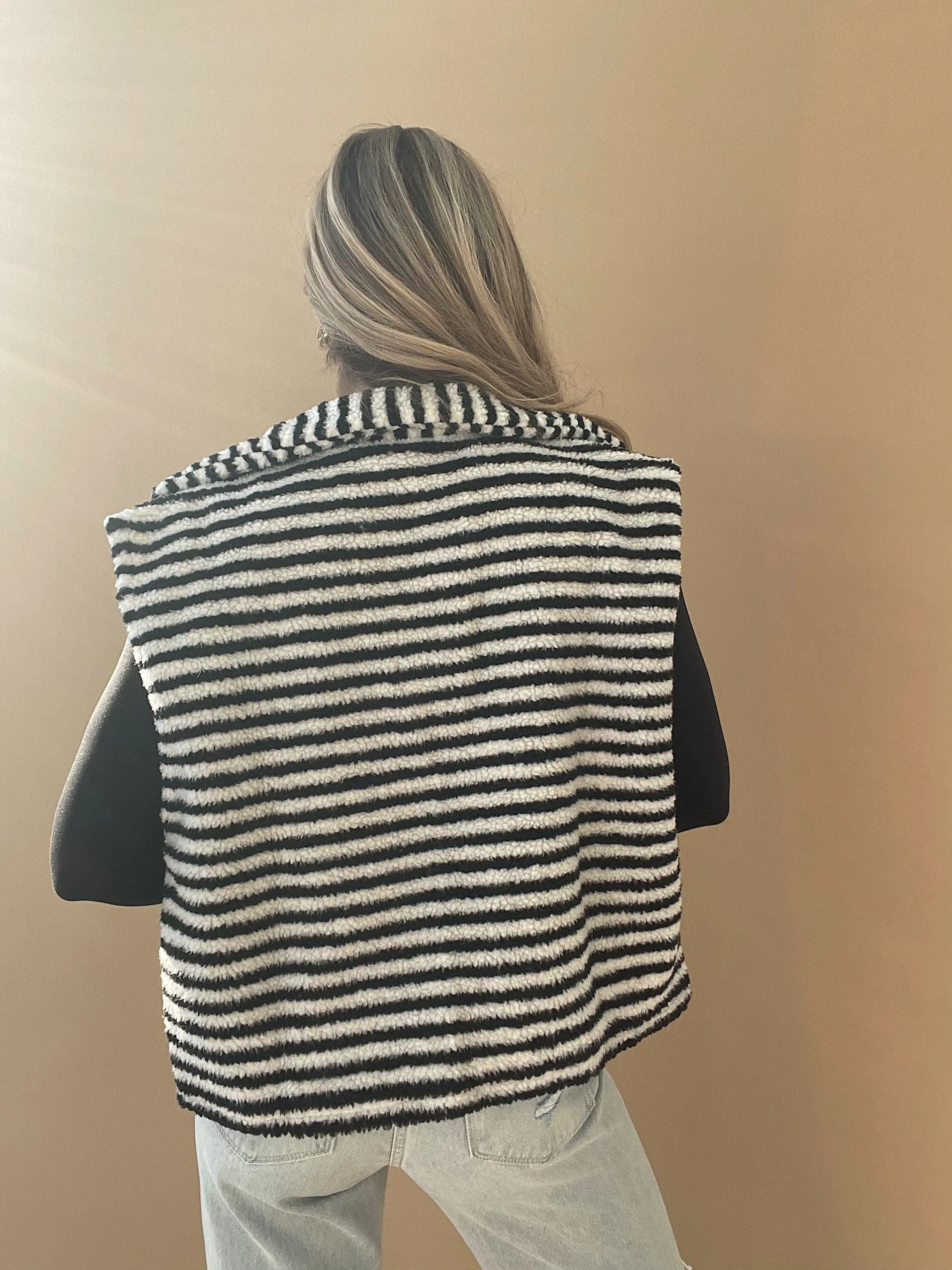 Striped Oversized Vest