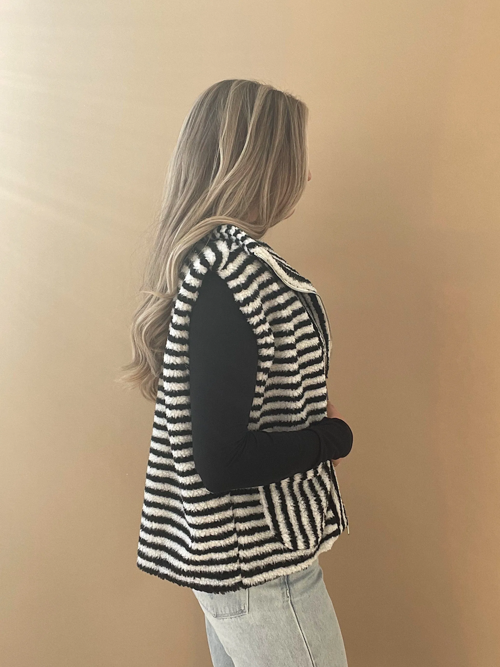 Striped Oversized Vest