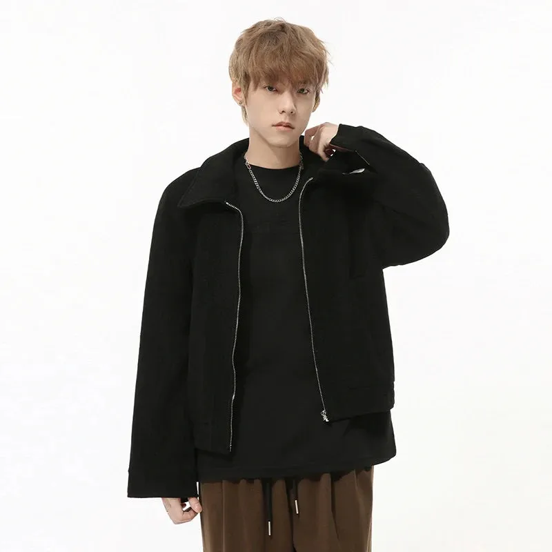 Thin Pleated Turn-down Collar Loose Jacket