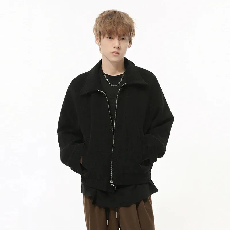 Thin Pleated Turn-down Collar Loose Jacket