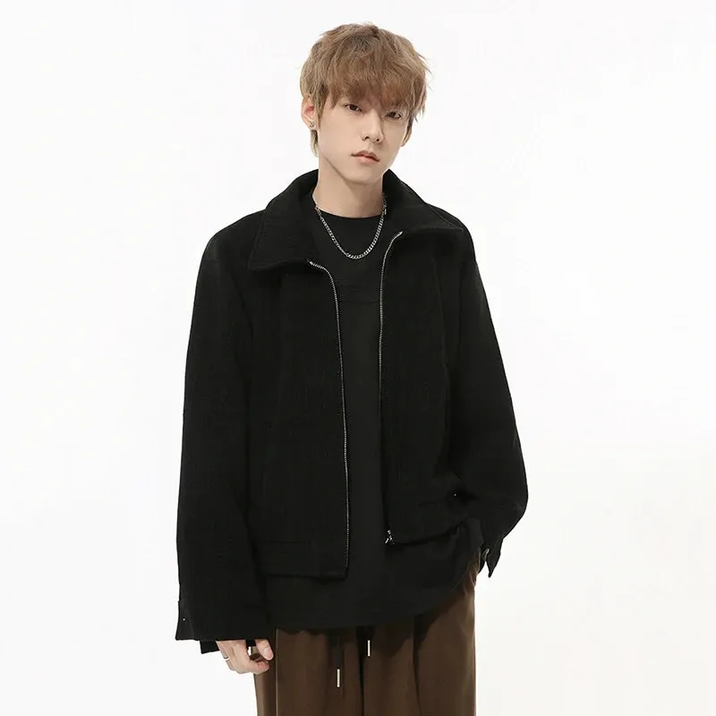 Thin Pleated Turn-down Collar Loose Jacket