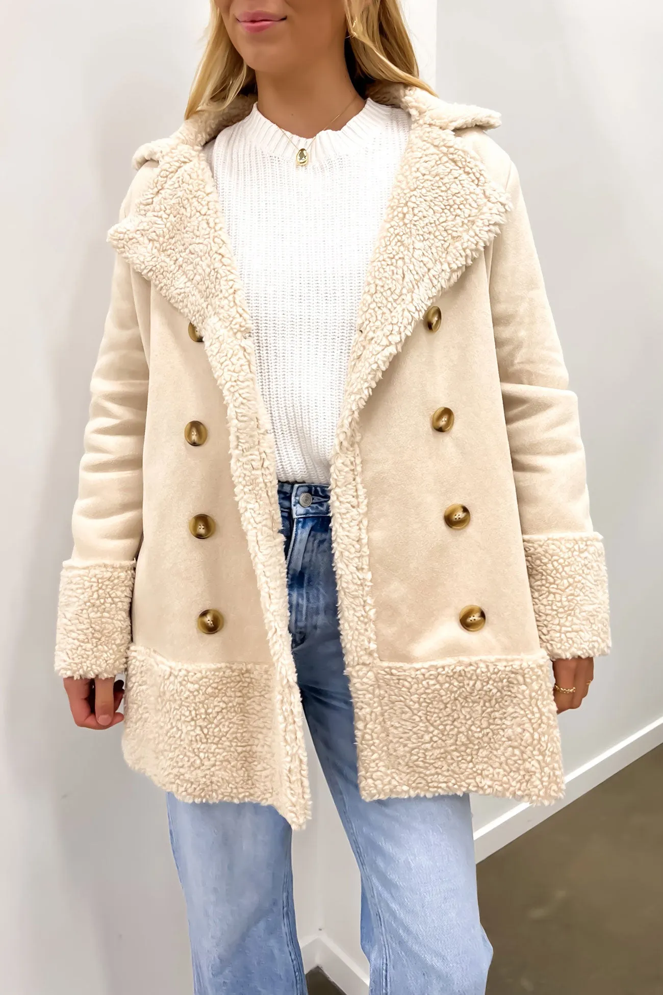 Timothy Sherpa Coat Cream