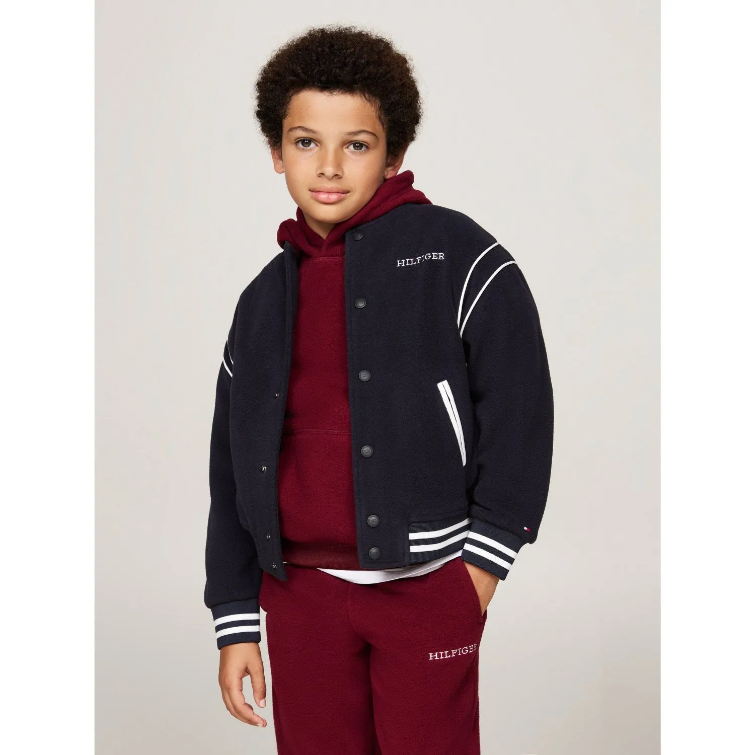 Tommy Hilfiger Desert Sky Polar Fleece Bomber Jacket