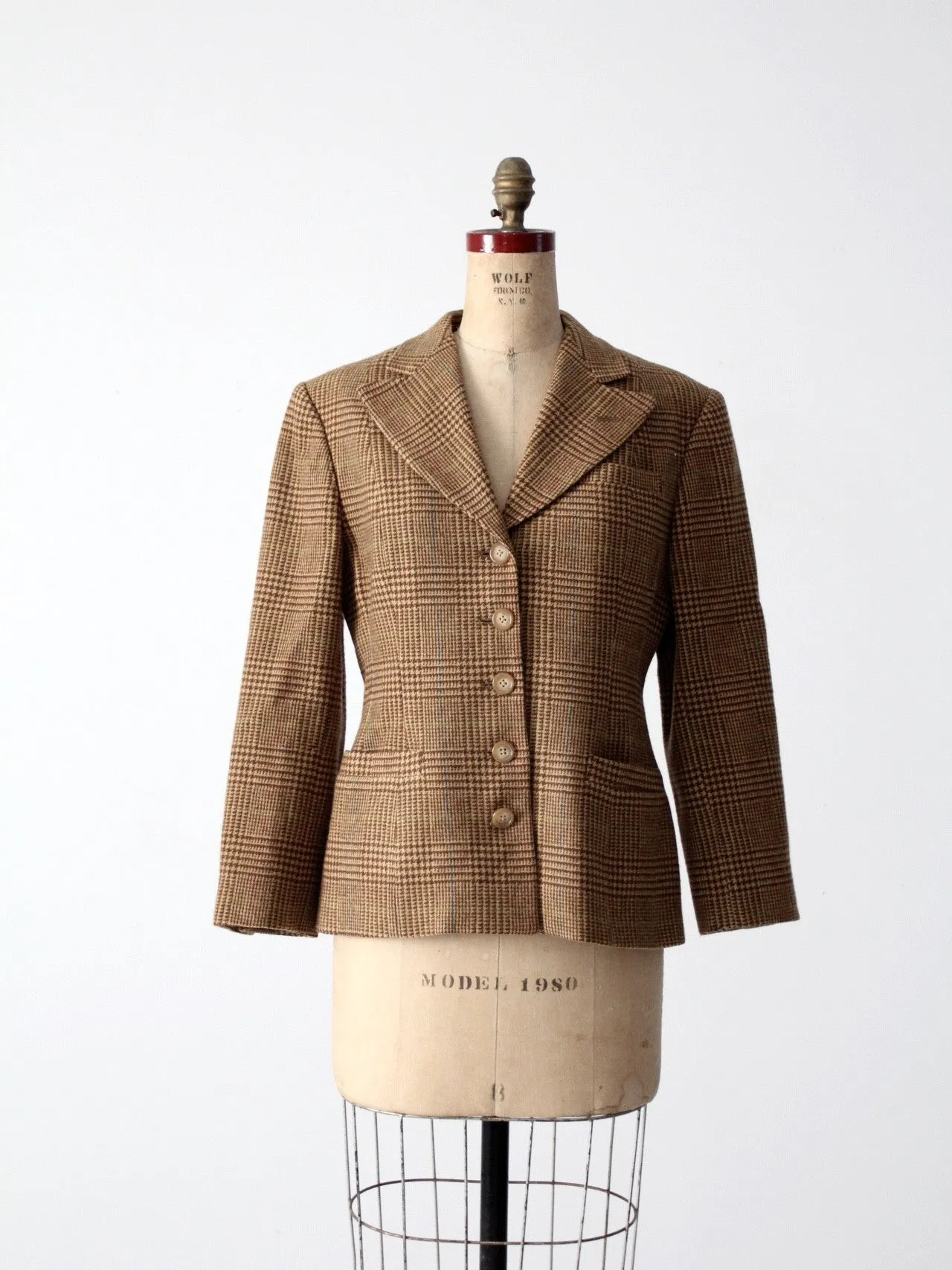 vintage 80s Ralph Lauren tweed blazer