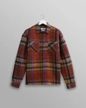 Wax London Whiting Overshirt Wool Blend Check Multi