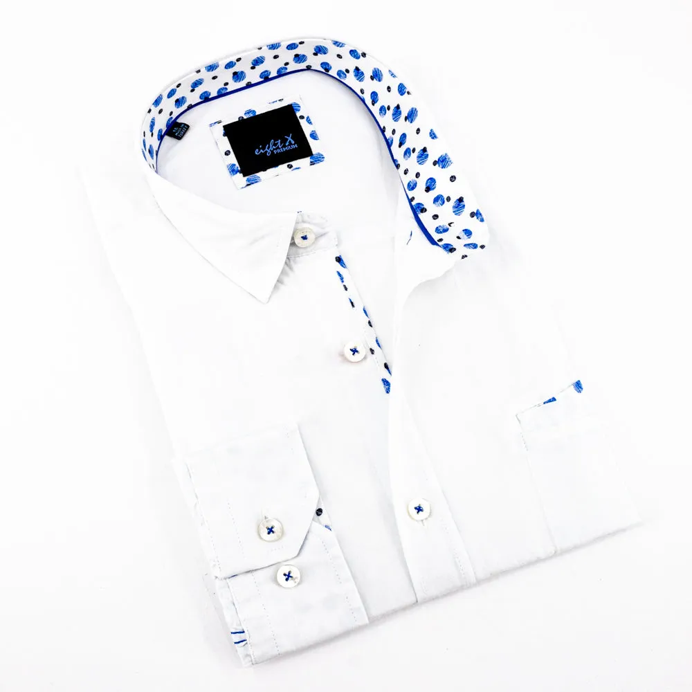 White Button Down With Elbow Patches