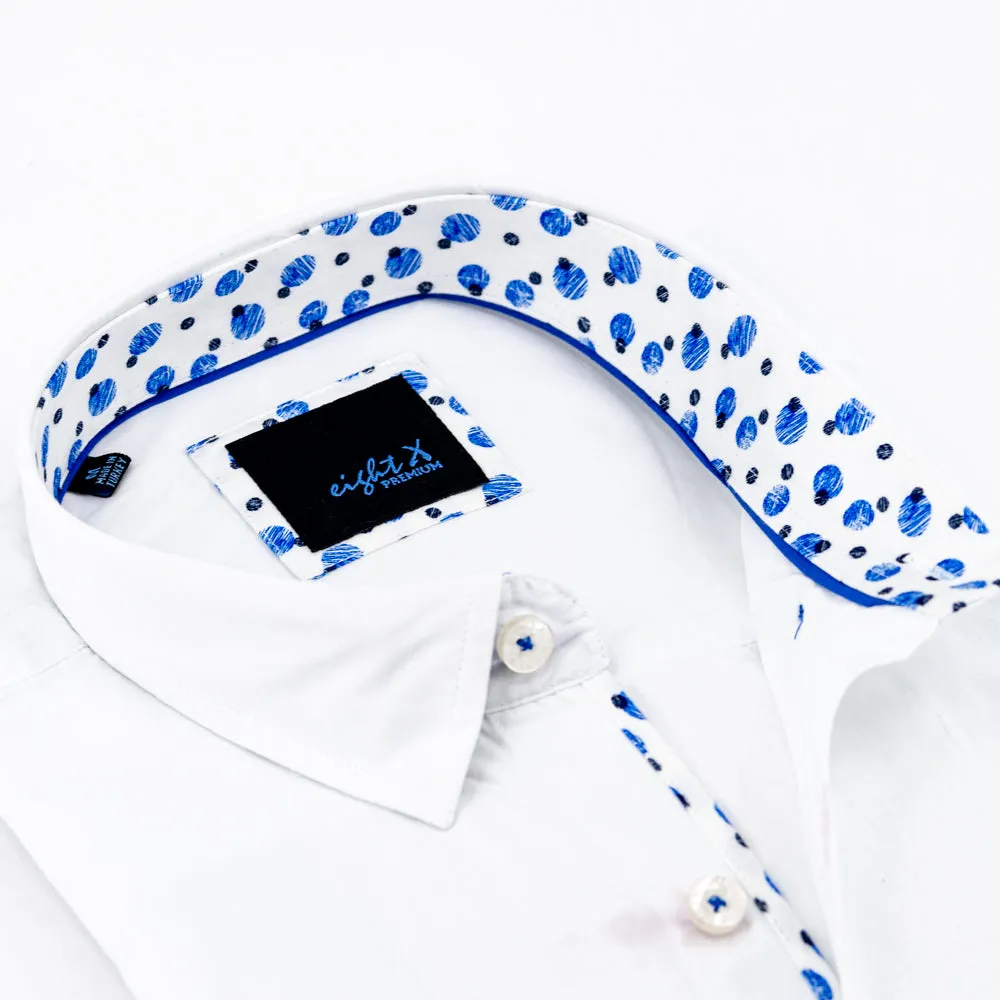 White Button Down With Elbow Patches