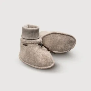 Wool Baby Booties - Sand