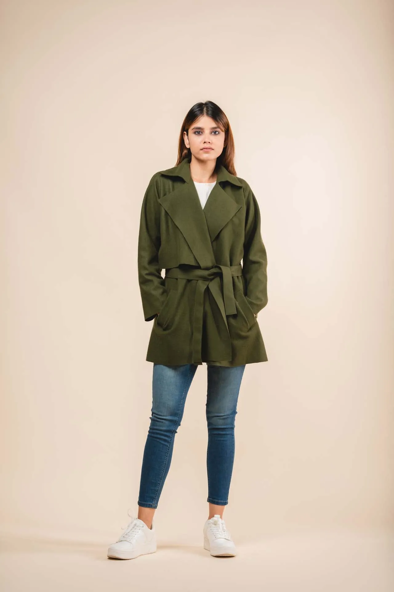 Wool trench jacket